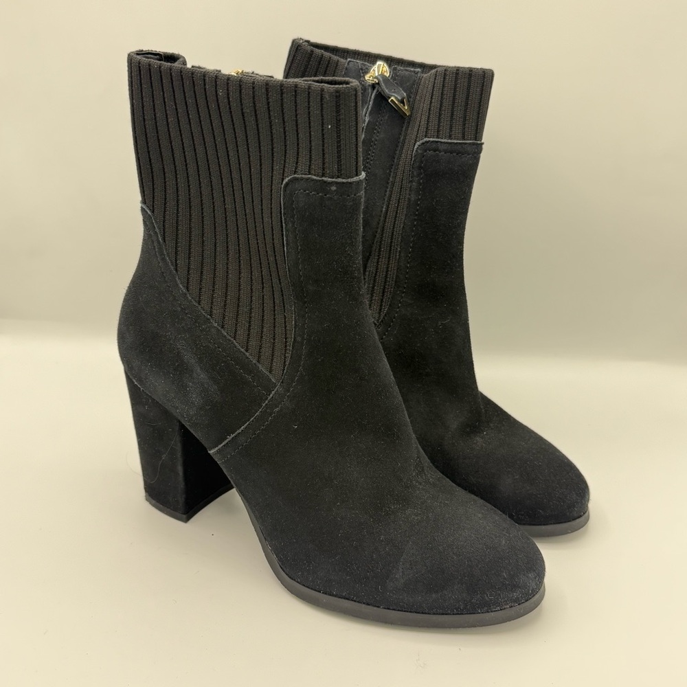 Vionic Kaylee Side Knit Black Ankle Boots